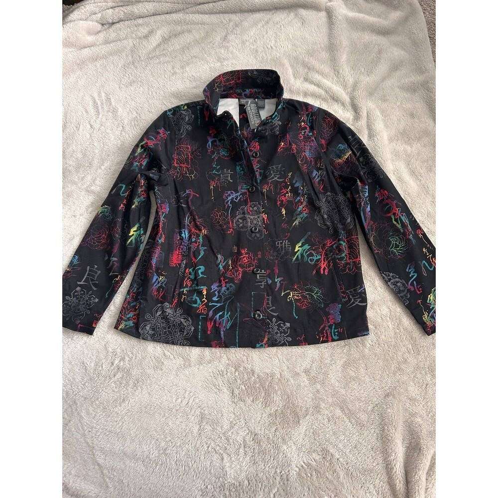 Additions by Chico’s Asian Calligraphy Print Jacket